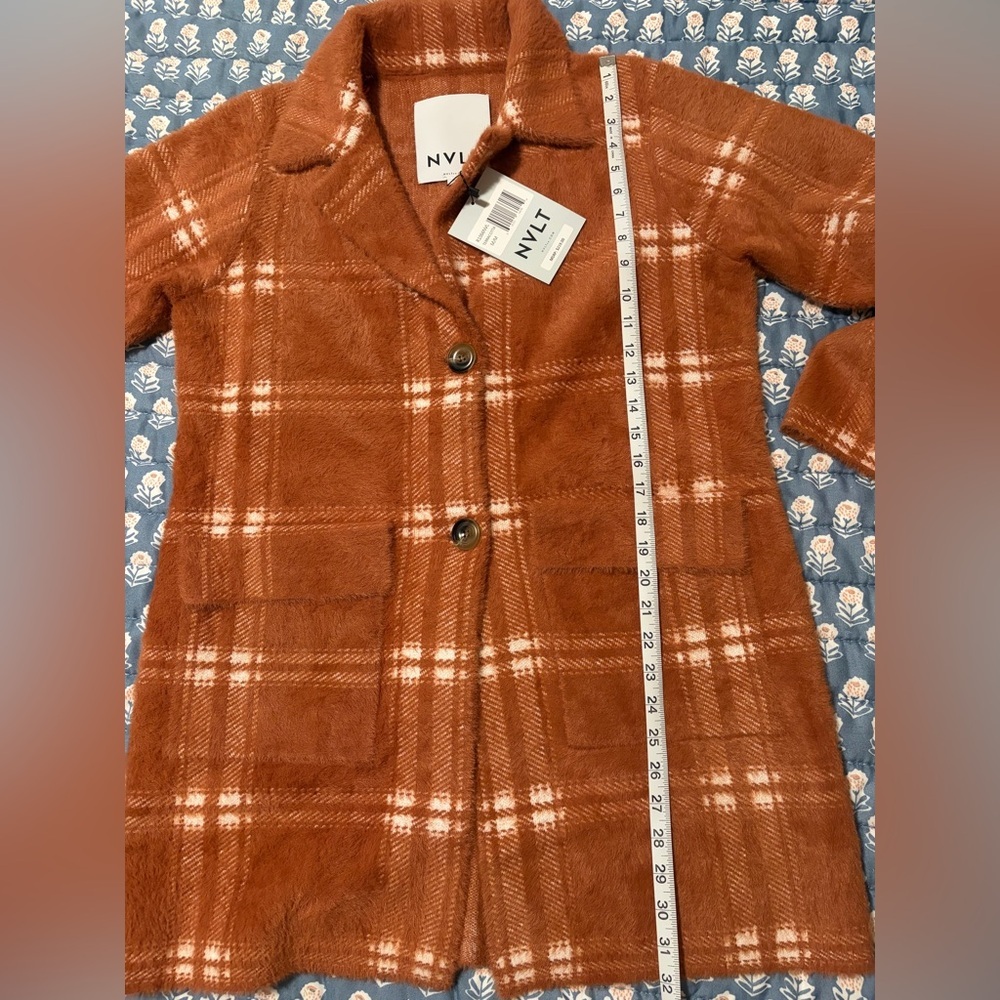 🍂🧡 Anthropologie NVLT Plaid Jacket • Rust/Terracotta Medium NWT • MSRP $269 - Picture 8 of 9
